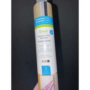 NEW Glitter Roll Cricut Premium Vinyl Shimmer Gold 12x48 Holiday Christmas Gift